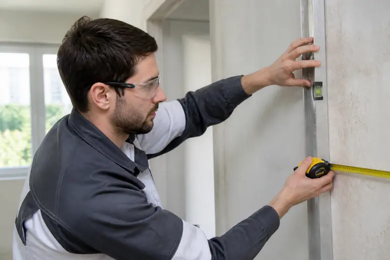 Professionnel mesure un mur pour une pose carrelage prix m2 en France